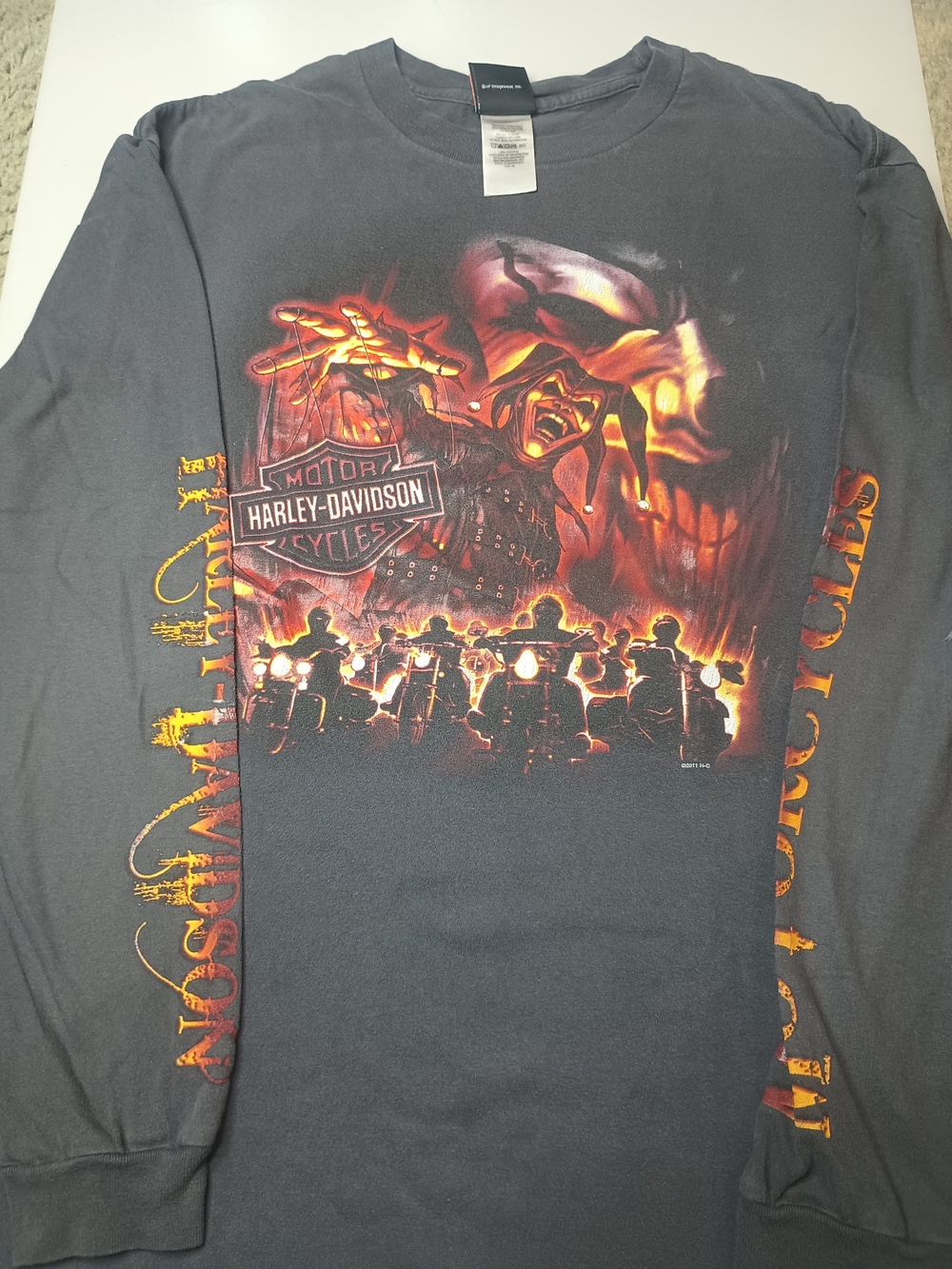 Harley-Davidson The Jester Smyrna, DE . Long Sleeve T Shirt Size XL
